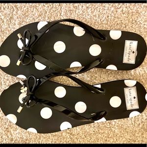 Kate Spade Polka Dot Bow Flip Flops